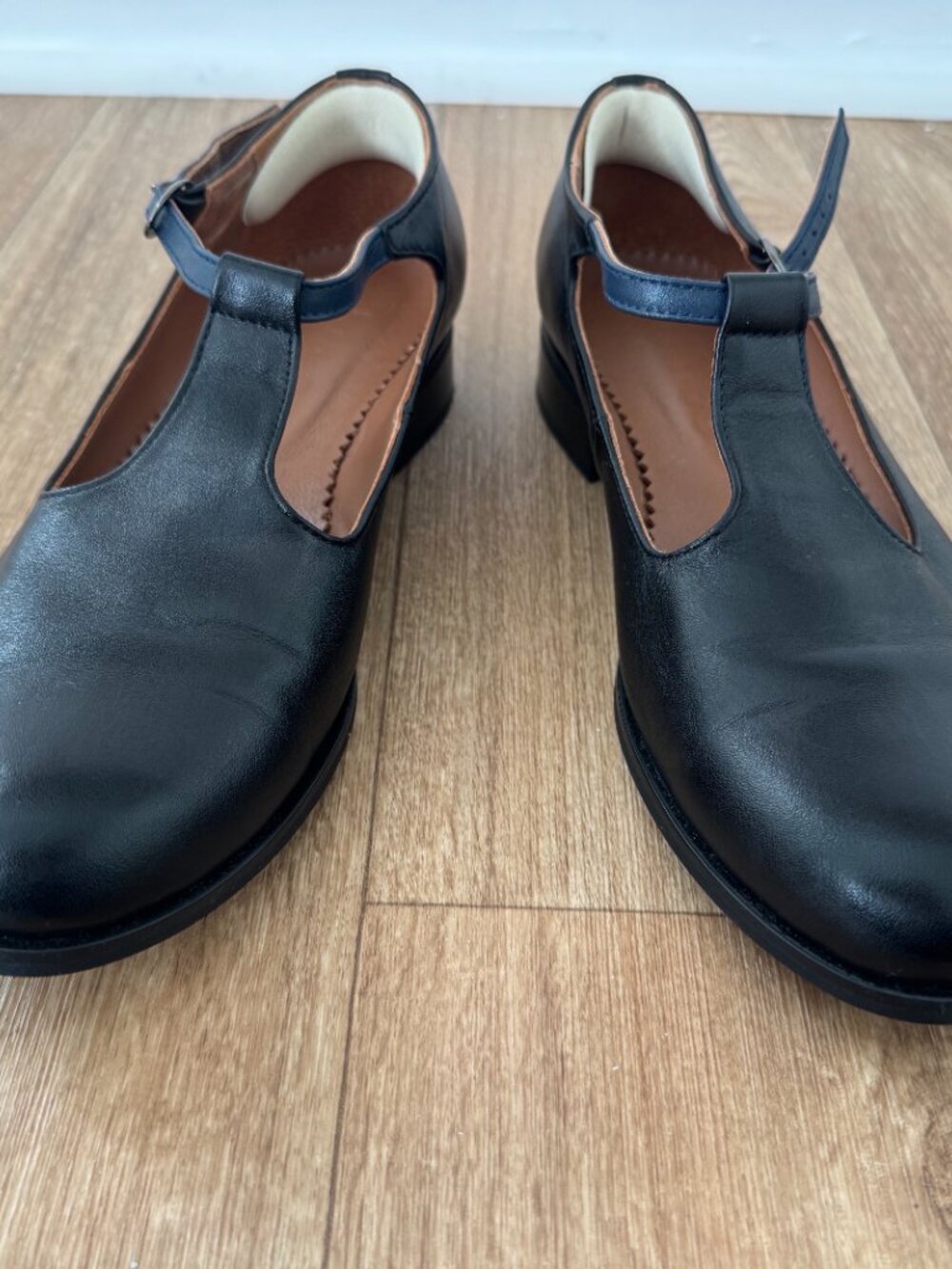 Julia Bo Block Heel Leather Mary Janes - Picture 2 of 6